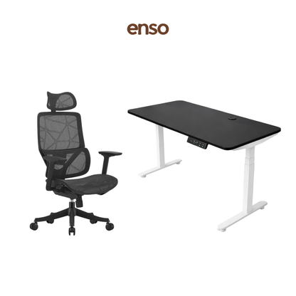 VENTRA Ergonomic Office Chair + ENSO ProTouch Standing Desk Bundle