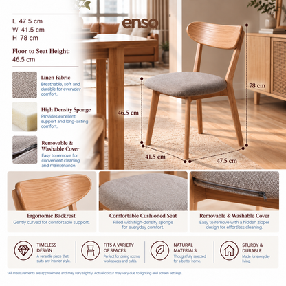 CHIYO Solid Wood Dining Chair