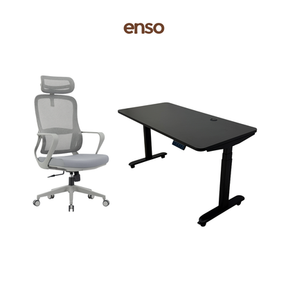 CALORA Ergonomic Office Chair + ENSO ProTouch Standing Desk Bundle
