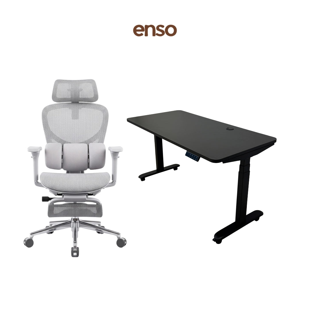 ZYRA Pro Ergonomic Office Chair + ENSO Protouch Standing Desk Bundle