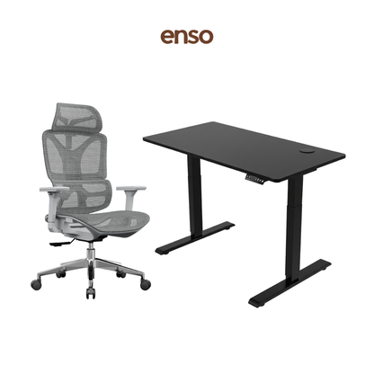 SELORA Ergonomic Office Chair + ENSO Standing Desk Bundle