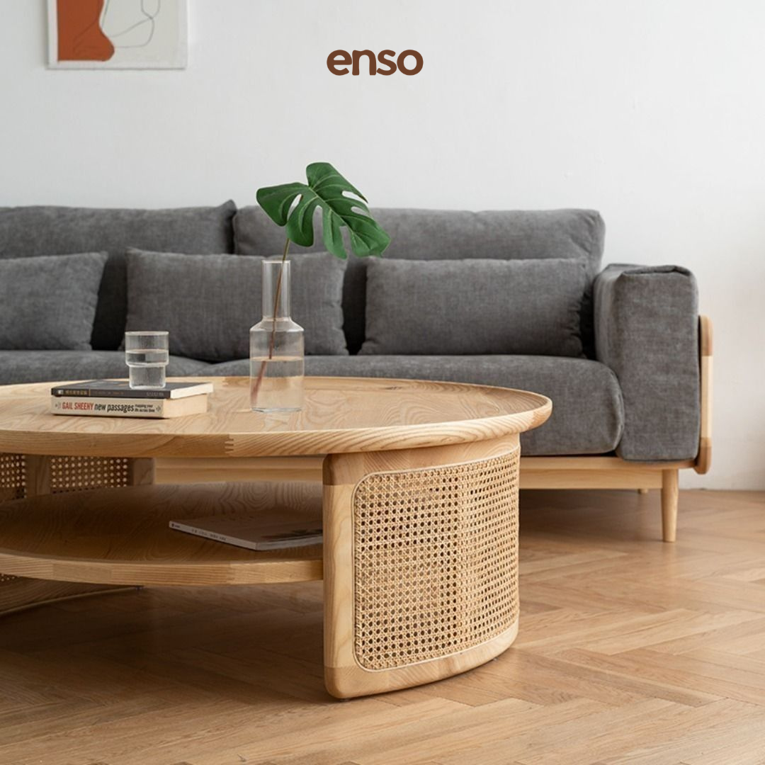 TSUMUGI Rattan Solid Wood Coffee Table