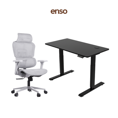 VENTRA Ergonomic Office Chair + ENSO Standing Desk Bundle