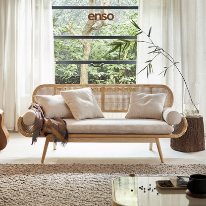 TSUMUGI Rattan Solid Wood Sofa
