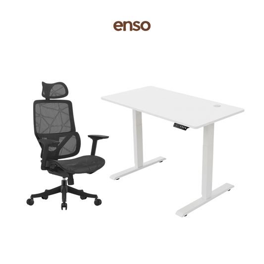 VENTRA Ergonomic Office Chair + ENSO Standing Desk Bundle