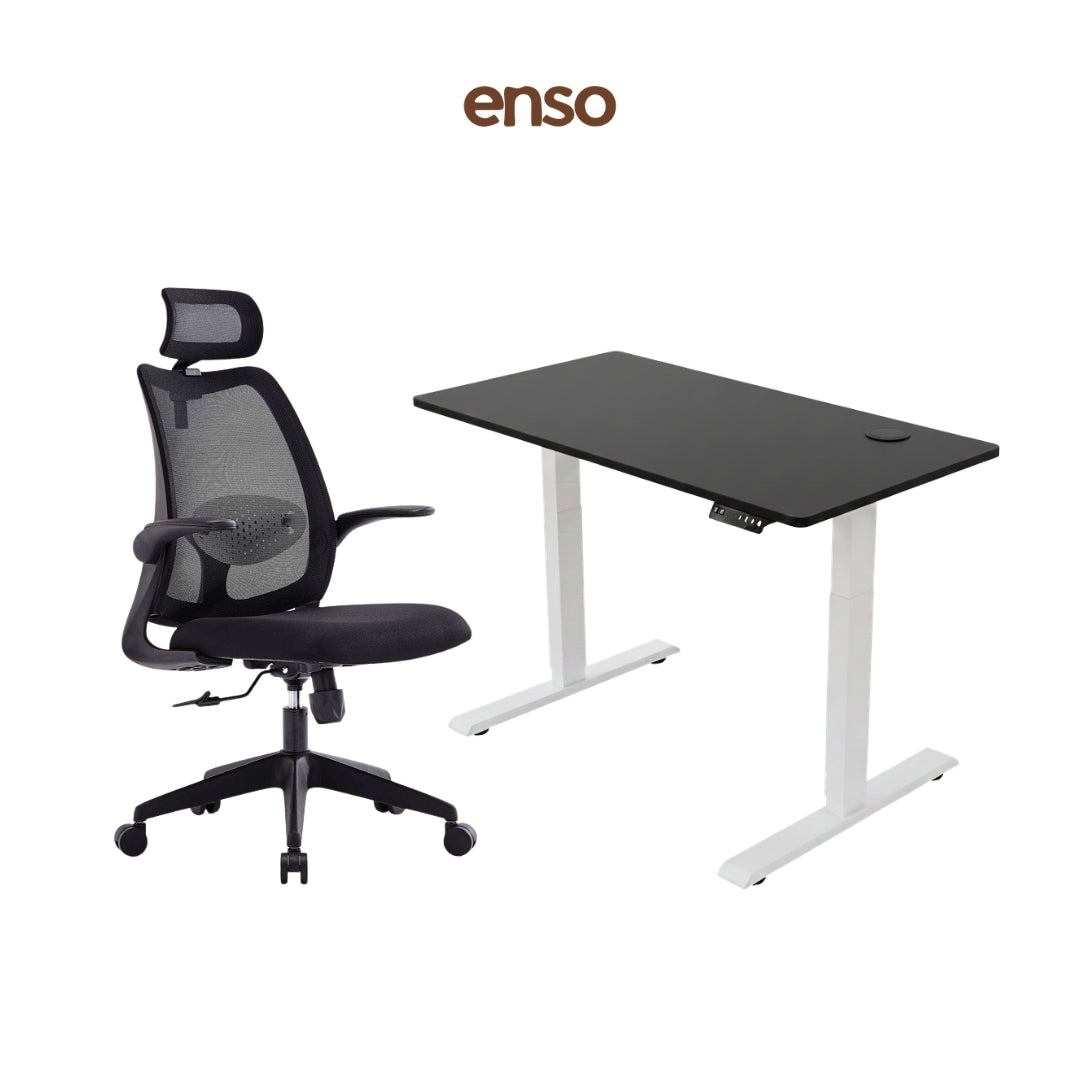 ELVORA Office Chair + ENSO Classic Standing Desk Bundle