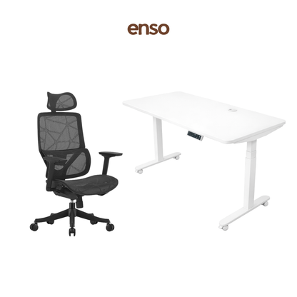 VENTRA Ergonomic Office Chair + ENSO ProTouch Standing Desk Bundle