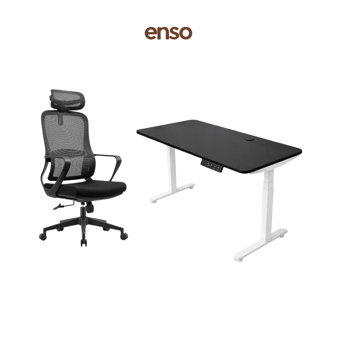 CALORA Ergonomic Office Chair + ENSO ProTouch Standing Desk Bundle