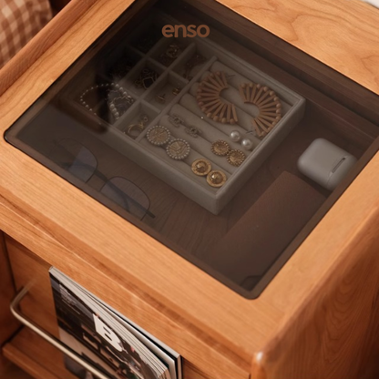 RIKA Solid Wood Bedside Table