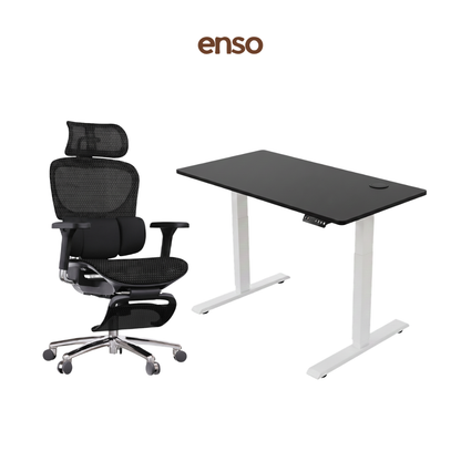 ZYRA Ergonomic Office Chair + ENSO Standing Desk Bundle