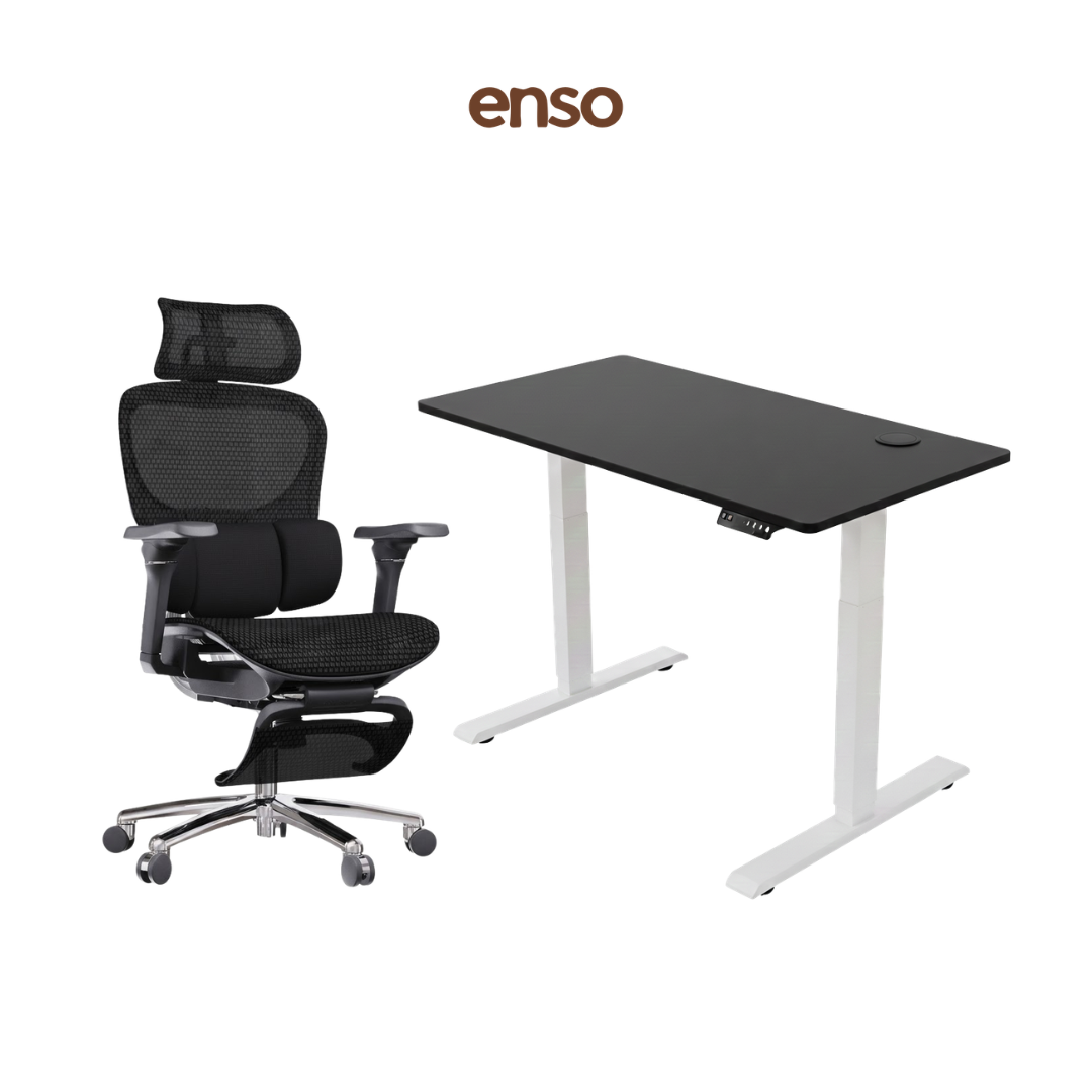 ZYRA Pro Ergonomic Office Chair + ENSO Standing Desk Bundle