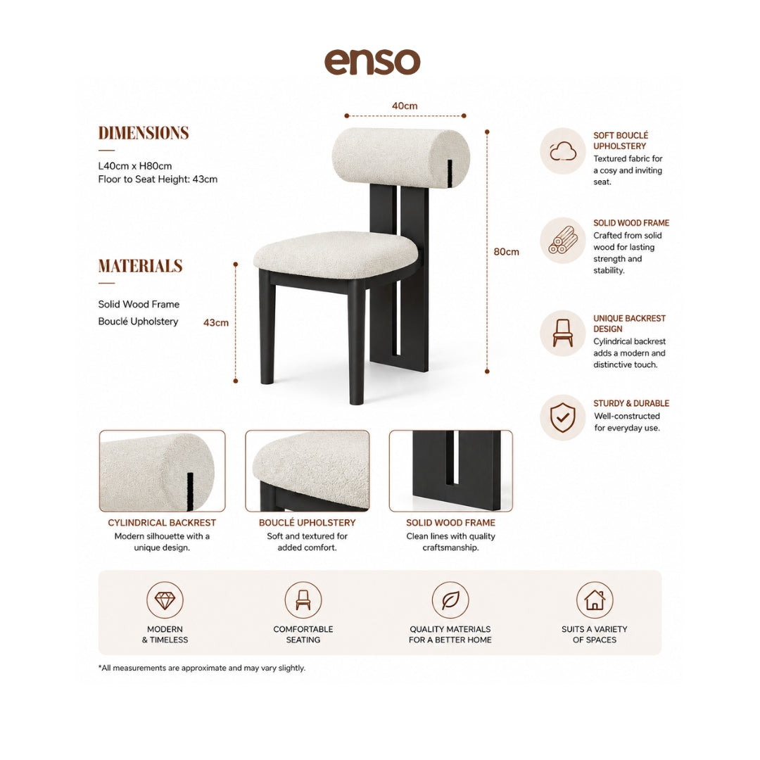GIMOTTI Modern Boulé Dining Chair