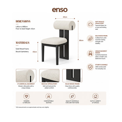 GIMOTTI Modern Boulé Dining Chair
