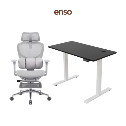 ZYRA Ergonomic Office Chair + ENSO Standing Desk Bundle