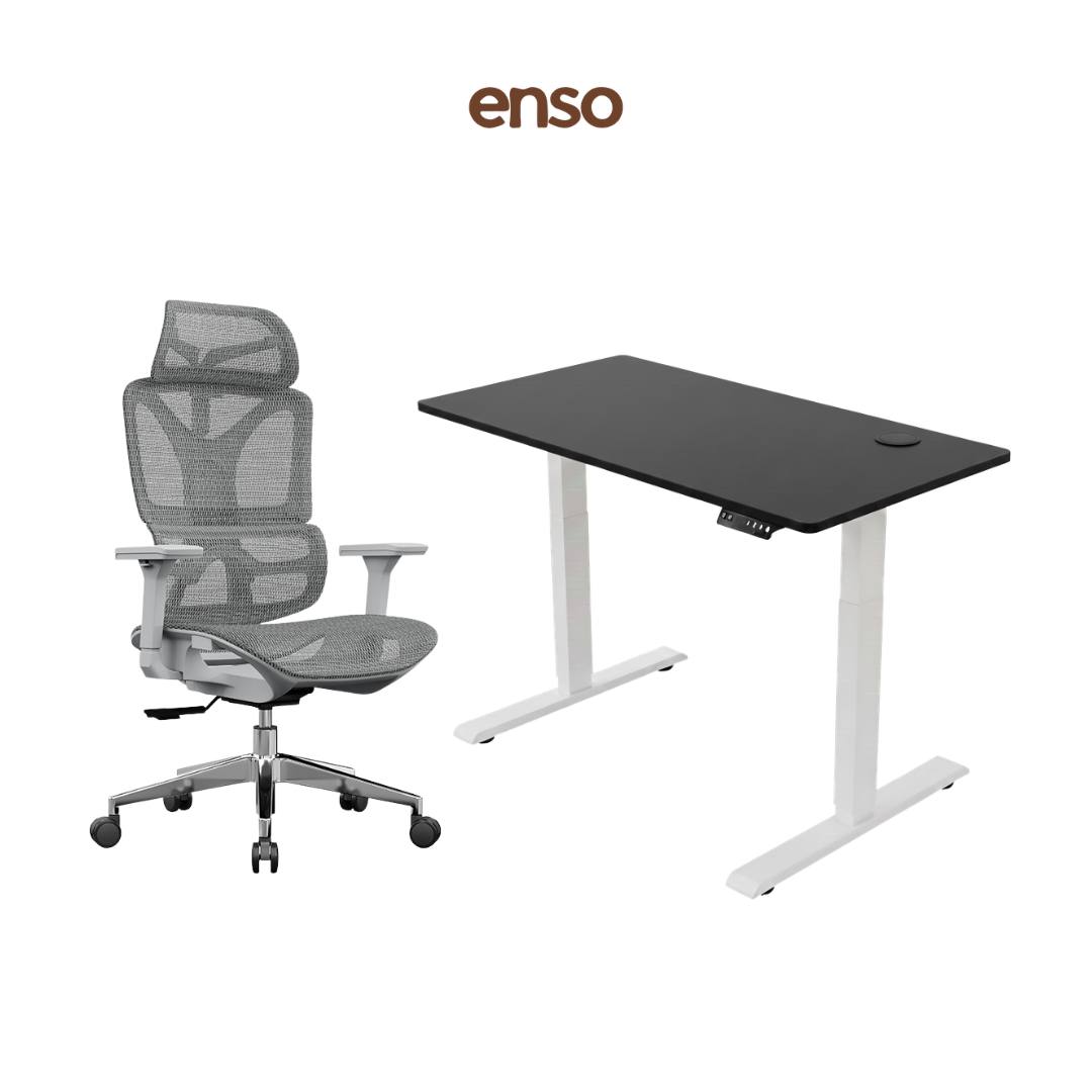 SELORA Ergonomic Office Chair + ENSO Standing Desk Bundle