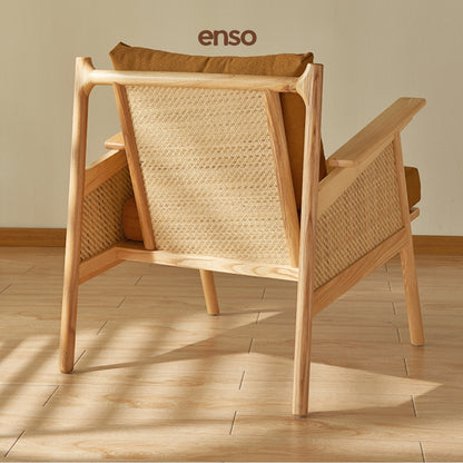 NATSUMI Rattan Solid Wood Lounge Chair
