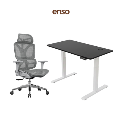 SELORA Ergonomic Office Chair + ENSO Standing Desk Bundle