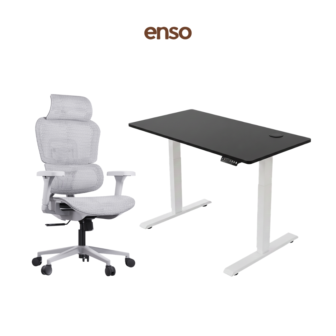VENTRA Ergonomic Office Chair + ENSO Standing Desk Bundle