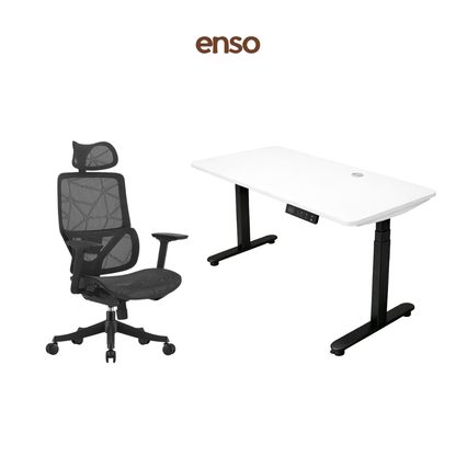 VENTRA Ergonomic Office Chair + ENSO ProTouch Standing Desk Bundle