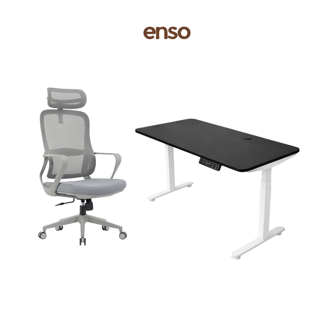 CALORA Ergonomic Office Chair + ENSO ProTouch Standing Desk Bundle