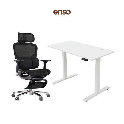 ZYRA Ergonomic Office Chair + ENSO Standing Desk Bundle