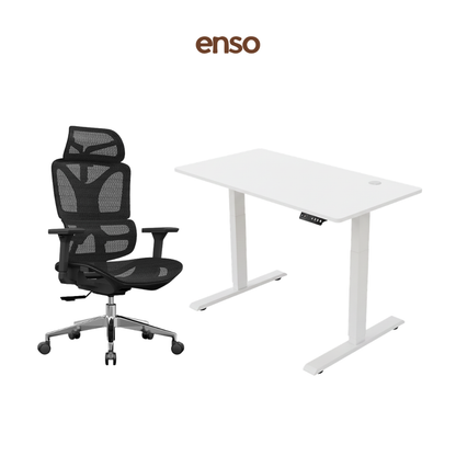 SELORA Ergonomic Office Chair + ENSO Standing Desk Bundle