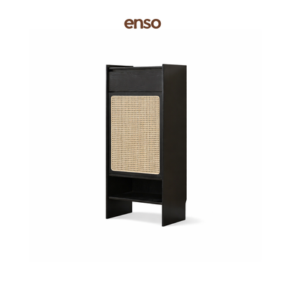 GENKAN Rattan Solid Wood Shoe Cabinet