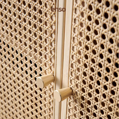 IORI Rattan Solid Wood Bookshelf