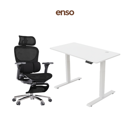 ZYRA Pro Ergonomic Office Chair + ENSO Standing Desk Bundle