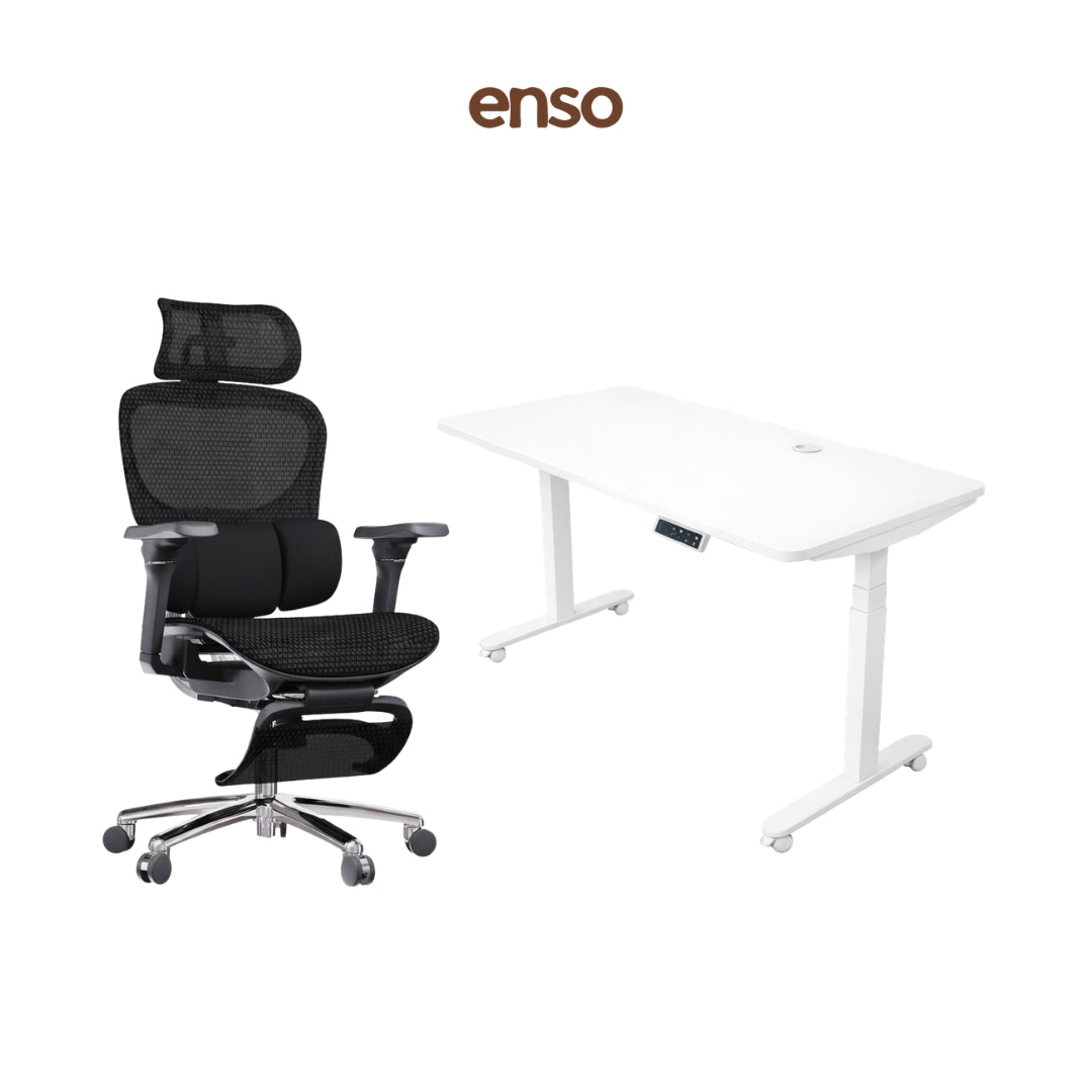 ZYRA Pro Ergonomic Office Chair + ENSO Protouch Standing Desk Bundle