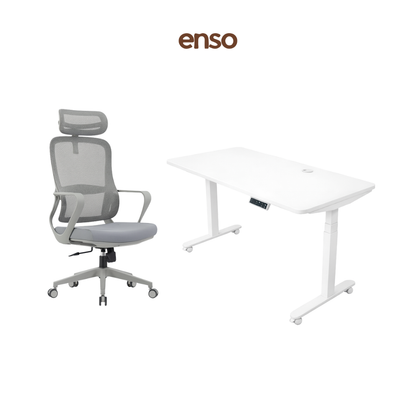 CALORA Ergonomic Office Chair + ENSO ProTouch Standing Desk Bundle