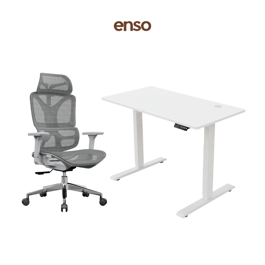 SELORA Ergonomic Office Chair + ENSO Standing Desk Bundle