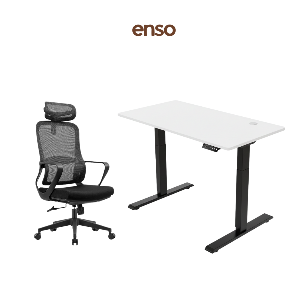 CALORA Ergonomic Office Chair + ENSO Standing Desk Bundle