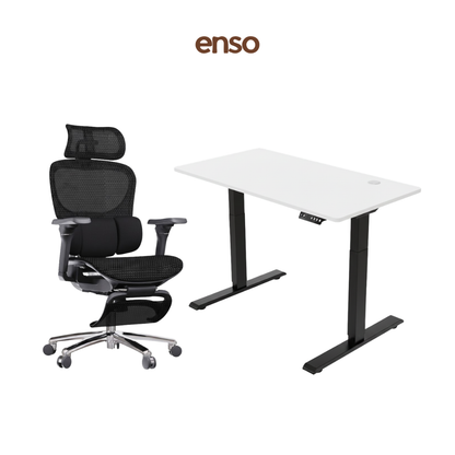 ZYRA Pro Ergonomic Office Chair + ENSO Standing Desk Bundle