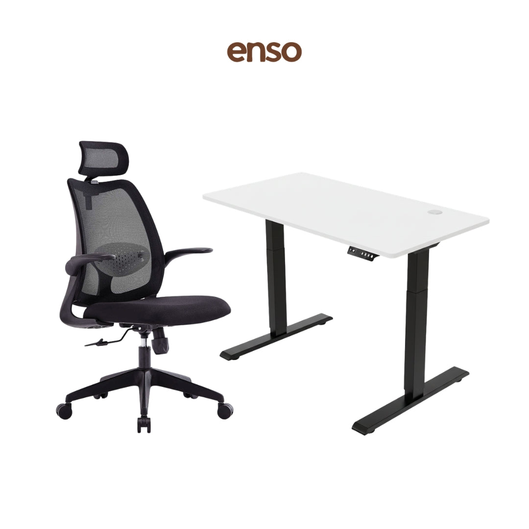 ELVORA Office Chair + ENSO Classic Standing Desk Bundle