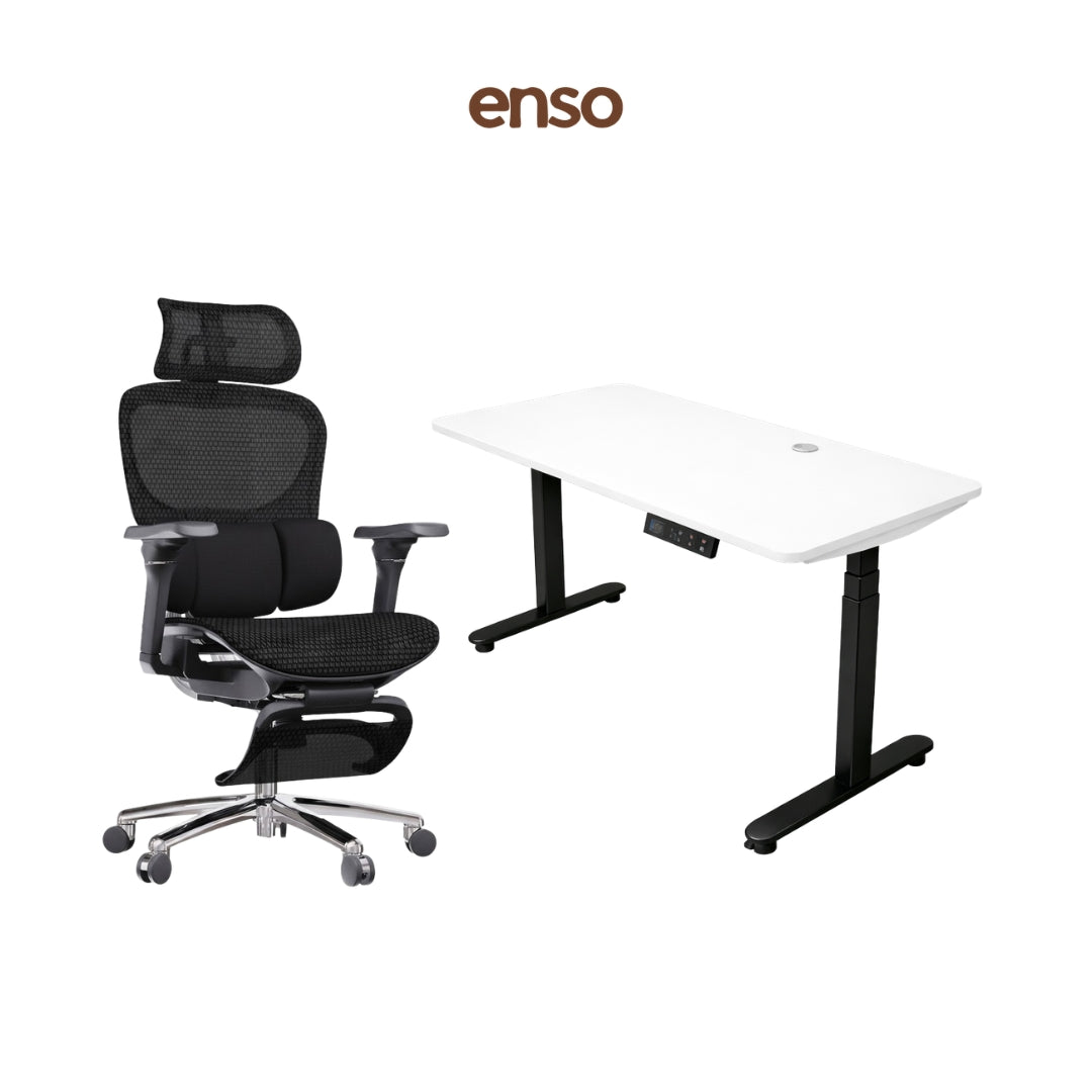 ZYRA Pro Ergonomic Office Chair + ENSO Protouch Standing Desk Bundle