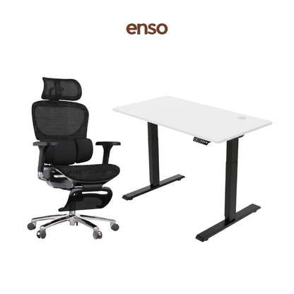 ZYRA Ergonomic Office Chair + ENSO Standing Desk Bundle