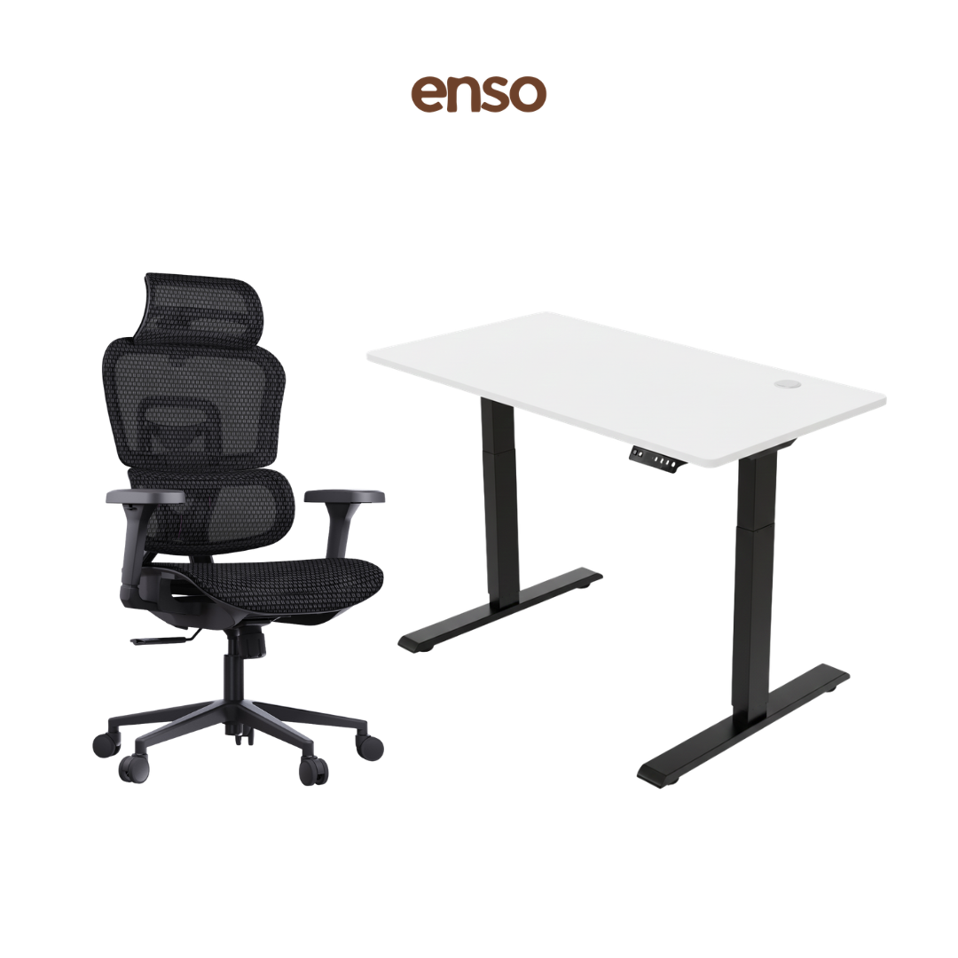 VENTRA Ergonomic Office Chair + ENSO Standing Desk Bundle