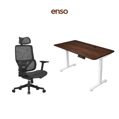 VENTRA Ergonomic Office Chair + ENSO ProTouch Standing Desk Bundle