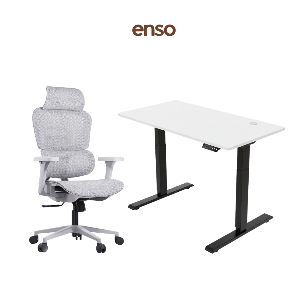 VENTRA Ergonomic Office Chair + ENSO Standing Desk Bundle