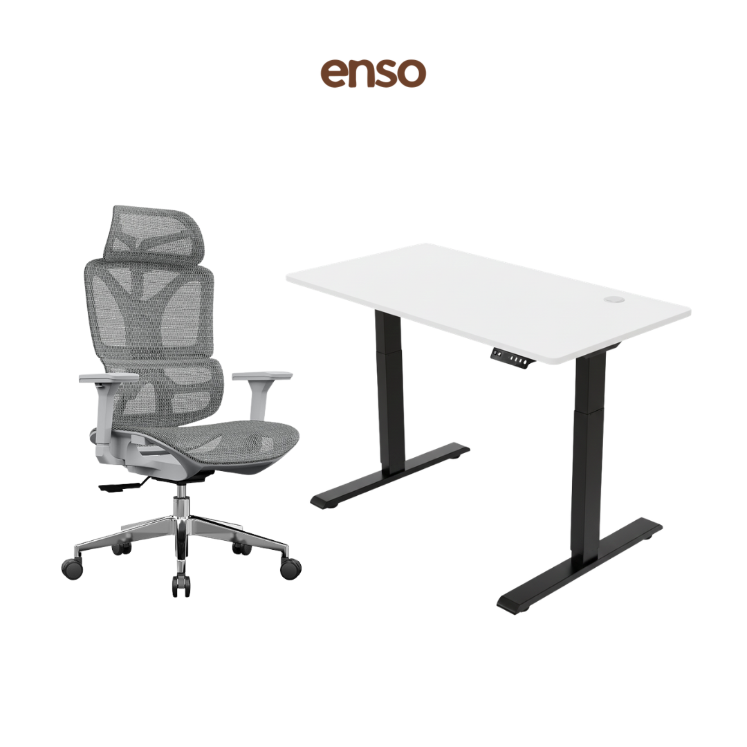 SELORA Ergonomic Office Chair + ENSO Standing Desk Bundle