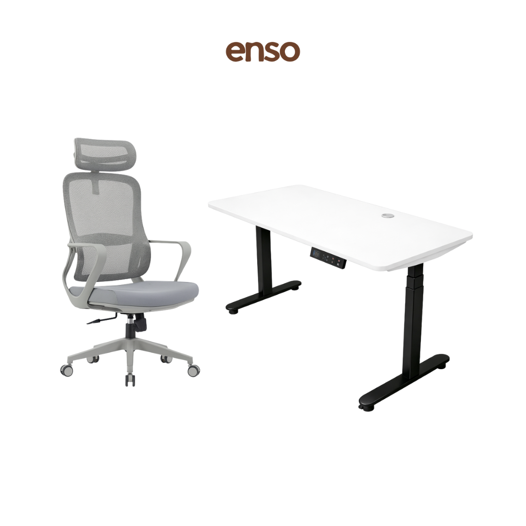 CALORA Ergonomic Office Chair + ENSO ProTouch Standing Desk Bundle