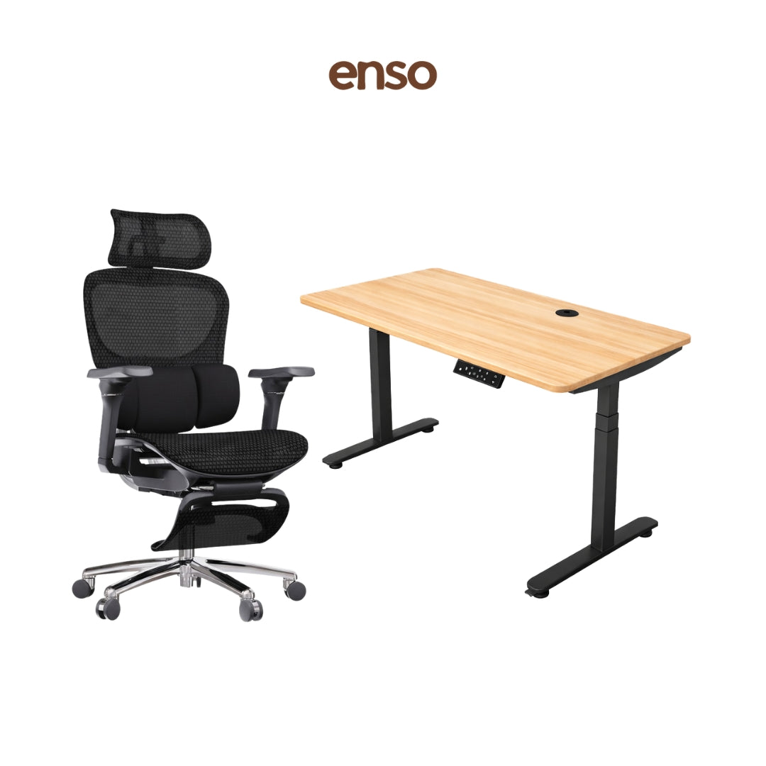 ZYRA Pro Ergonomic Office Chair + ENSO Protouch Standing Desk Bundle