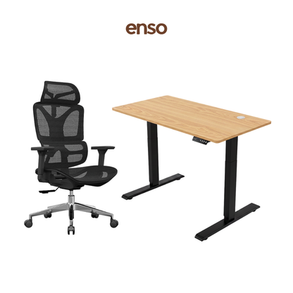 SELORA Ergonomic Office Chair + ENSO Standing Desk Bundle