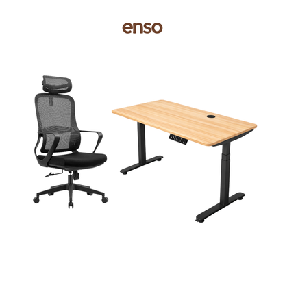 CALORA Ergonomic Office Chair + ENSO ProTouch Standing Desk Bundle