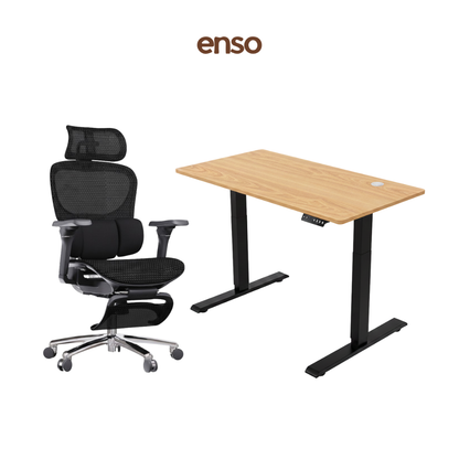 ZYRA Pro Ergonomic Office Chair + ENSO Standing Desk Bundle
