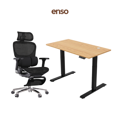 ZYRA Ergonomic Office Chair + ENSO Standing Desk Bundle