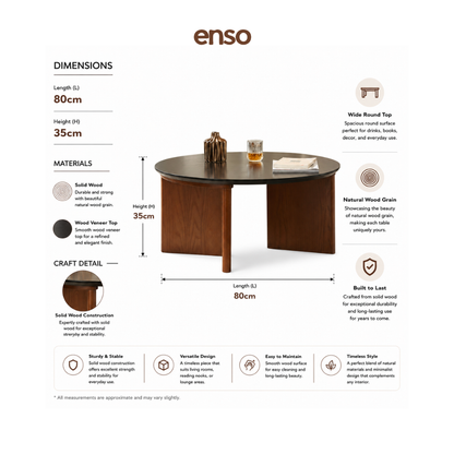 HINOKI Solid Wood Coffee Table