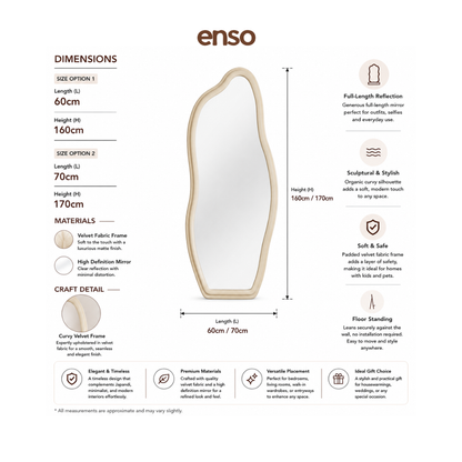 FLOAT Curvy Floor Stand Mirror