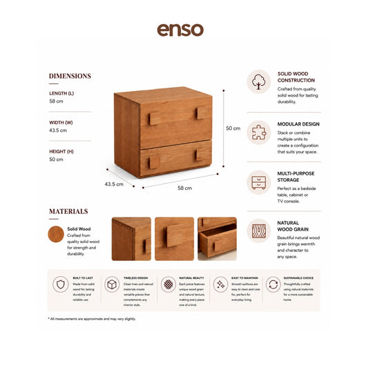 KIYOMI Solid Wood Modular Cabinet